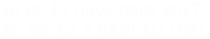 18 et 19 novembre 2017
AG BK F2 à RAVEAU (58)
